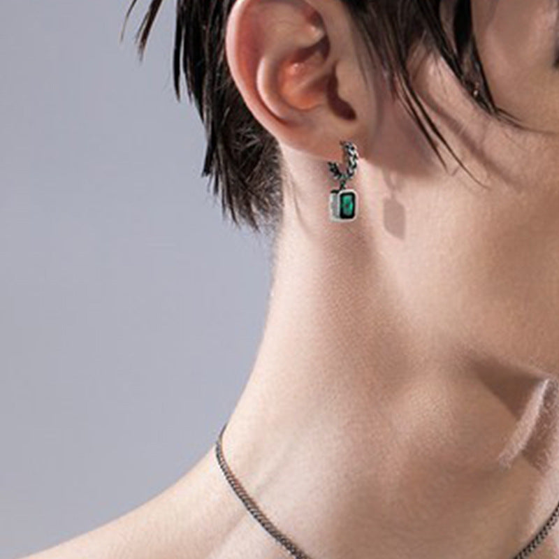 925 Silver Pin Earrings Light Luxury Minority Advanced Design