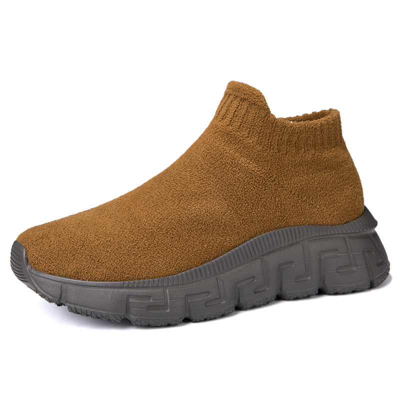 Technologie volant tissé Surface hiver à la mode respirant confortable chaussures décontractées à enfiler