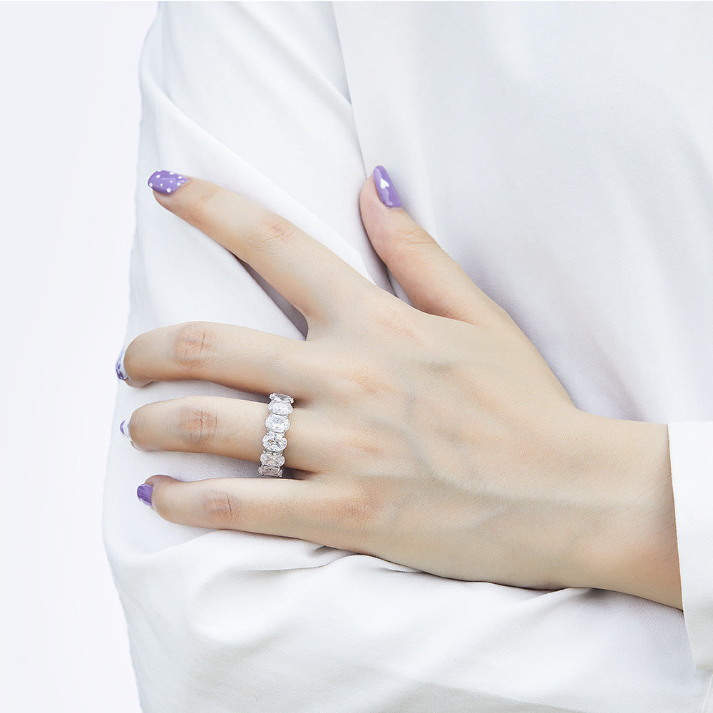 Sterling Silver Ring Zircon Female