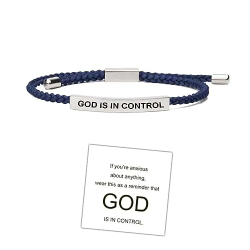 Pineapple Rope Bracelet Stainless Steel Engraved Single Rope Adjustable