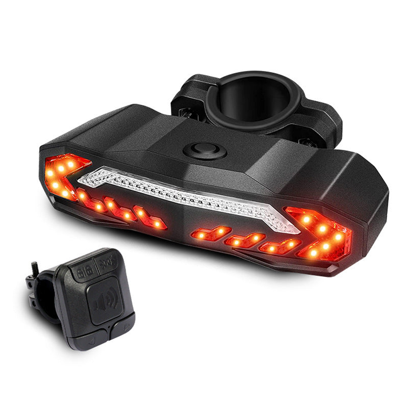 Feu arrière de frein intelligent pour vélo, alarme de charge USB, feu arrière LED étanche