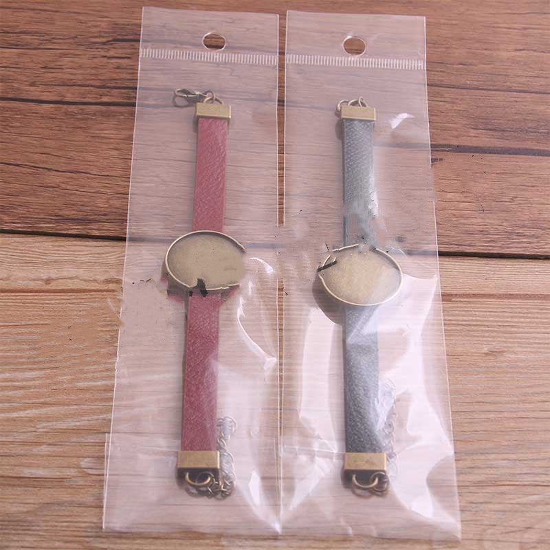 Simple Fashion Bracelet PU Leather Alloy Base Support Buckle 18mm DIY Bracelet