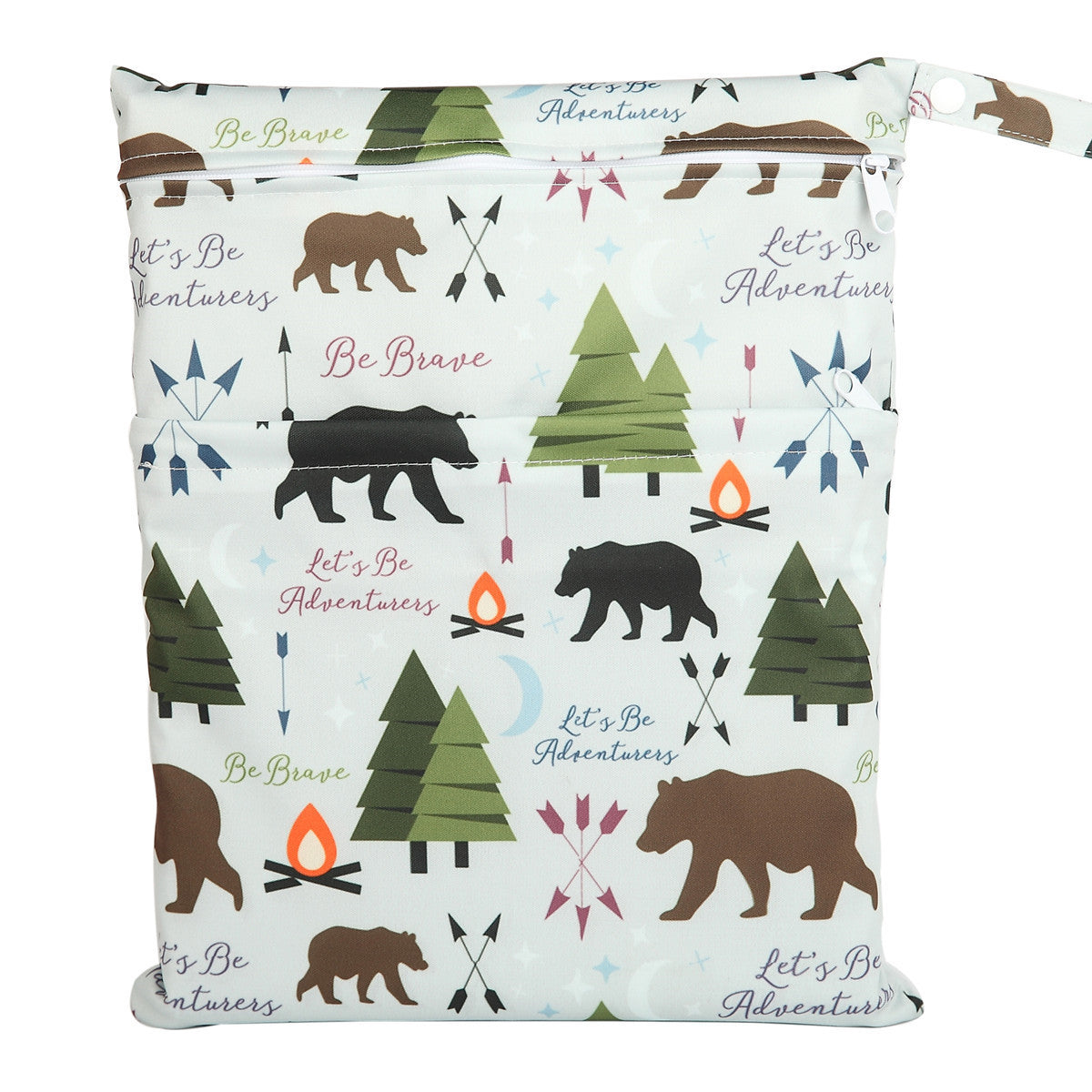 Bolsa de pañales con errores de gran capacidad y doble bolsillo, tamaño mediano