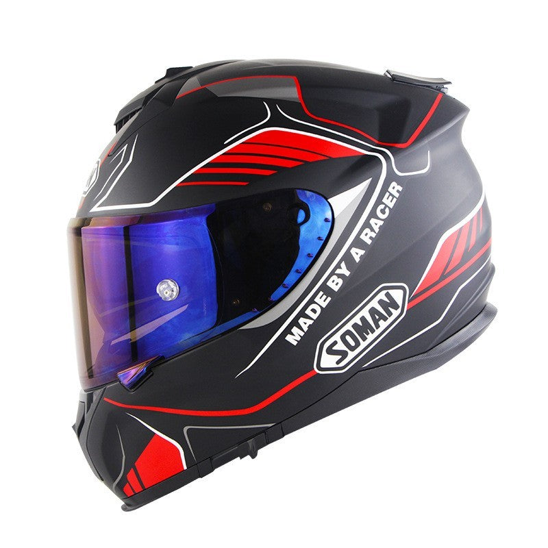 Casque intégral de moto, casque de moto à Double lentille, couverture complète