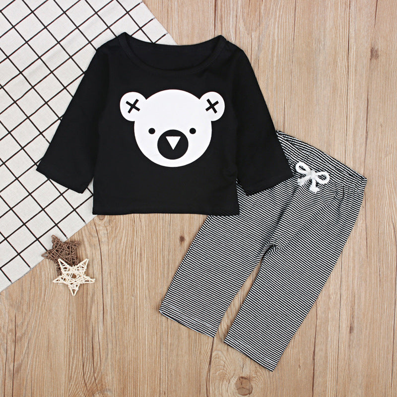 Koala Top Pantalon Rayé Deux Pièces Enfant