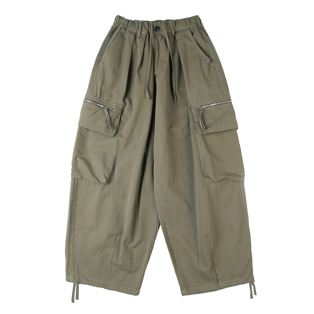 Large Pocket Loose Wide-leg Overalls Men