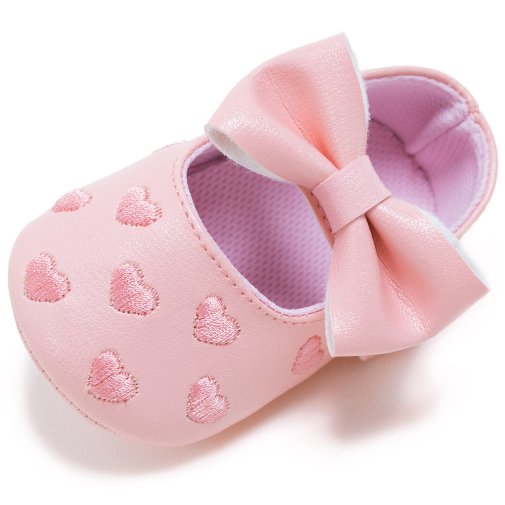 My0-1 love vieilles chaussures pour tout-petits, chaussures à nœud brodées au nom d'un bébé, chaussures d'intérieur à fond souple pour bébé
