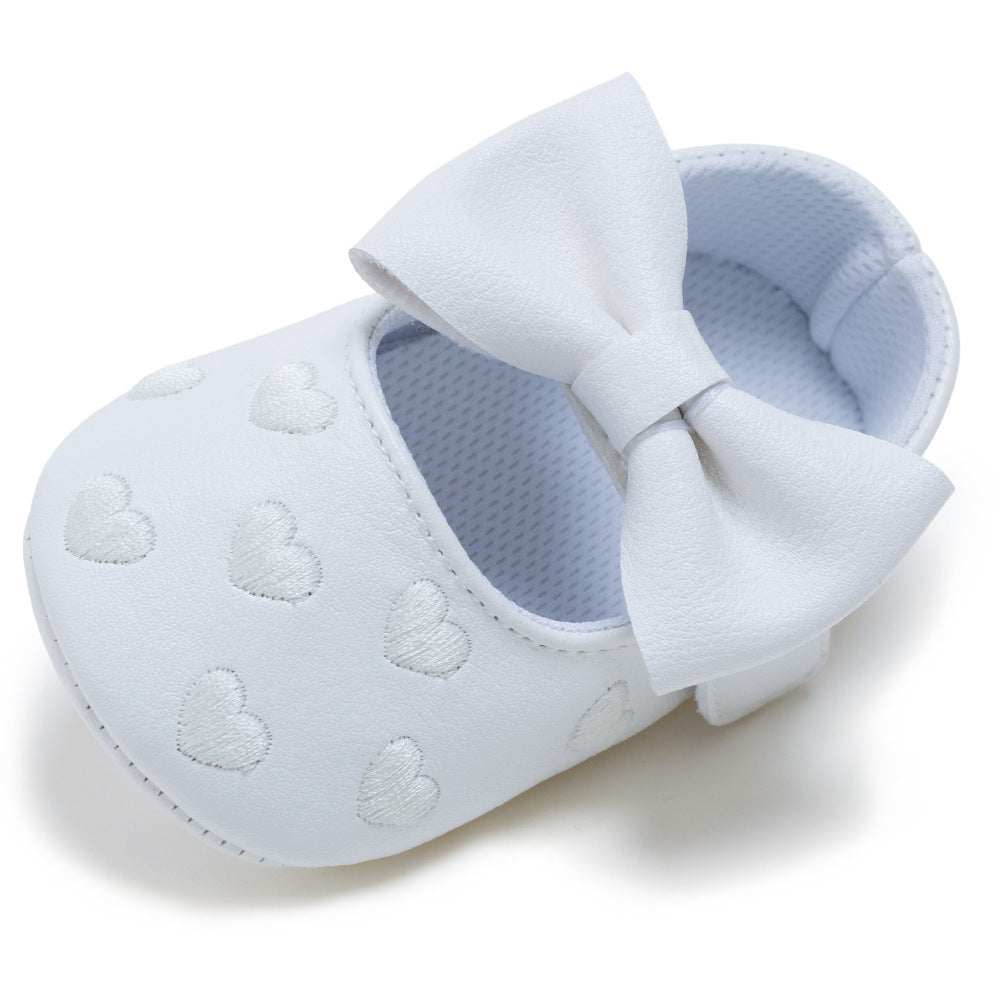 My0-1 love vieilles chaussures pour tout-petits, chaussures à nœud brodées au nom d'un bébé, chaussures d'intérieur à fond souple pour bébé