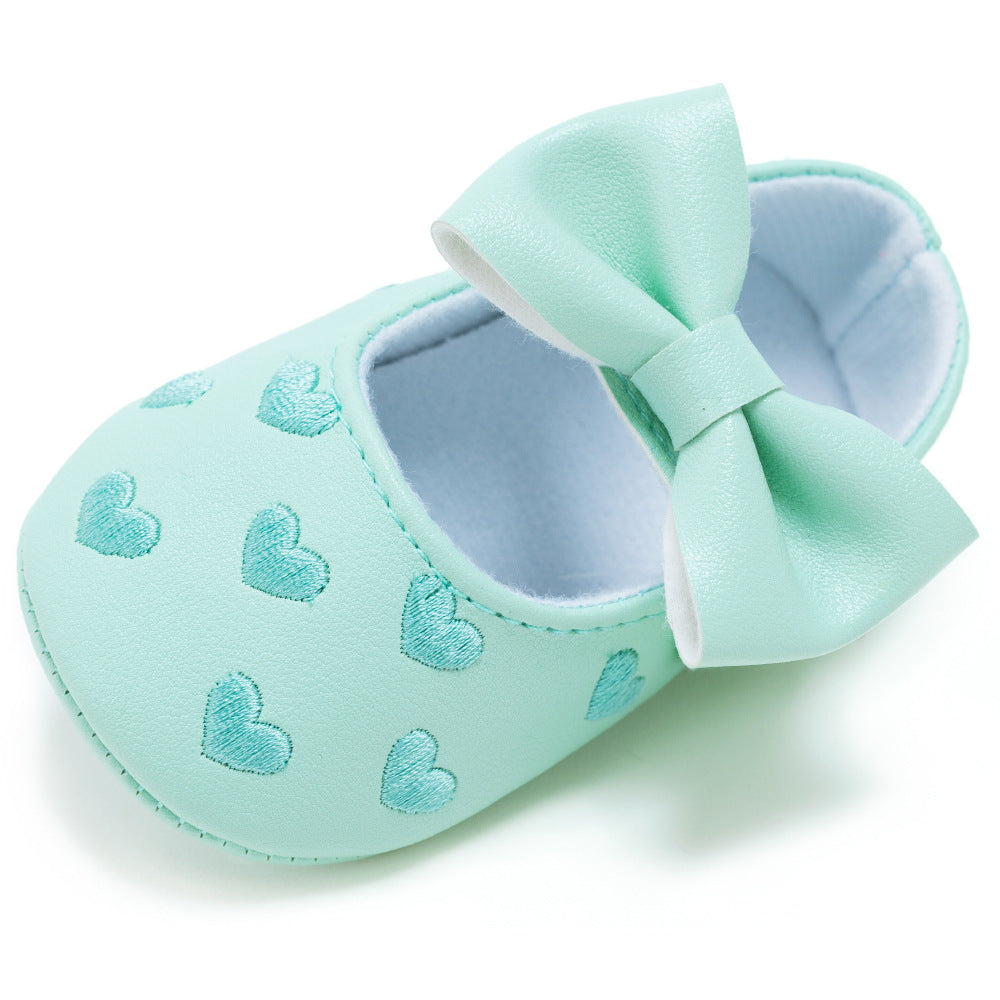 My0-1 love vieilles chaussures pour tout-petits, chaussures à nœud brodées au nom d'un bébé, chaussures d'intérieur à fond souple pour bébé