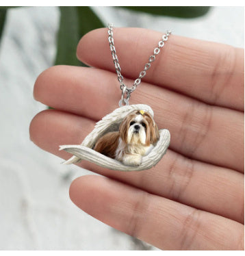 Acrylic Plane Lazy Dog Hanging Necklace
