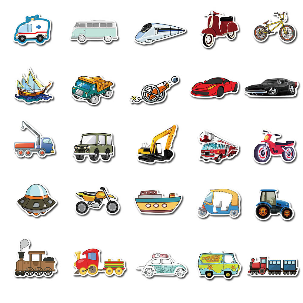 40 autocollants Graffiti de dessin animé pour pelle de voiture et autres véhicules, autocollants imperméables pour bagages et ordinateurs portables