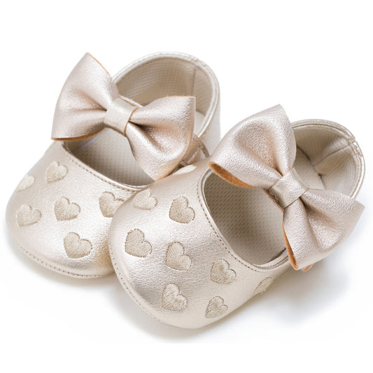 My0-1 love vieilles chaussures pour tout-petits, chaussures à nœud brodées au nom d'un bébé, chaussures d'intérieur à fond souple pour bébé
