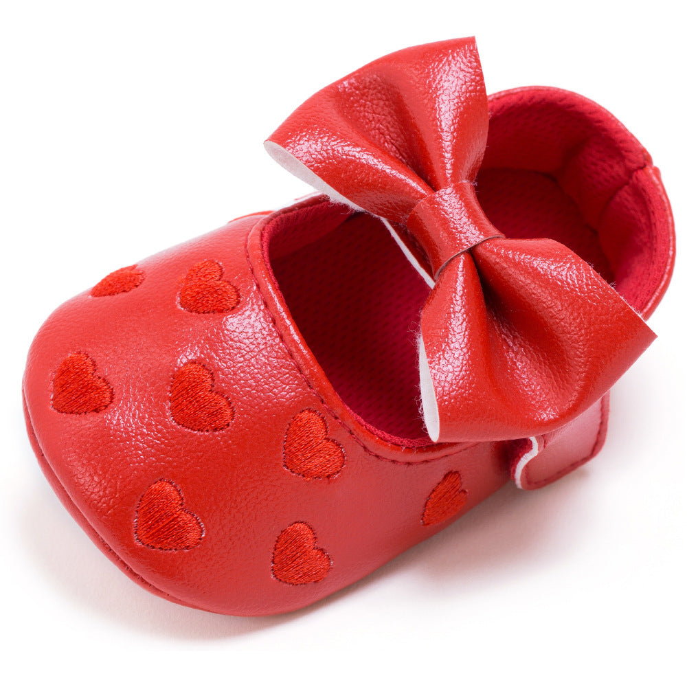 My0-1 love vieilles chaussures pour tout-petits, chaussures à nœud brodées au nom d'un bébé, chaussures d'intérieur à fond souple pour bébé
