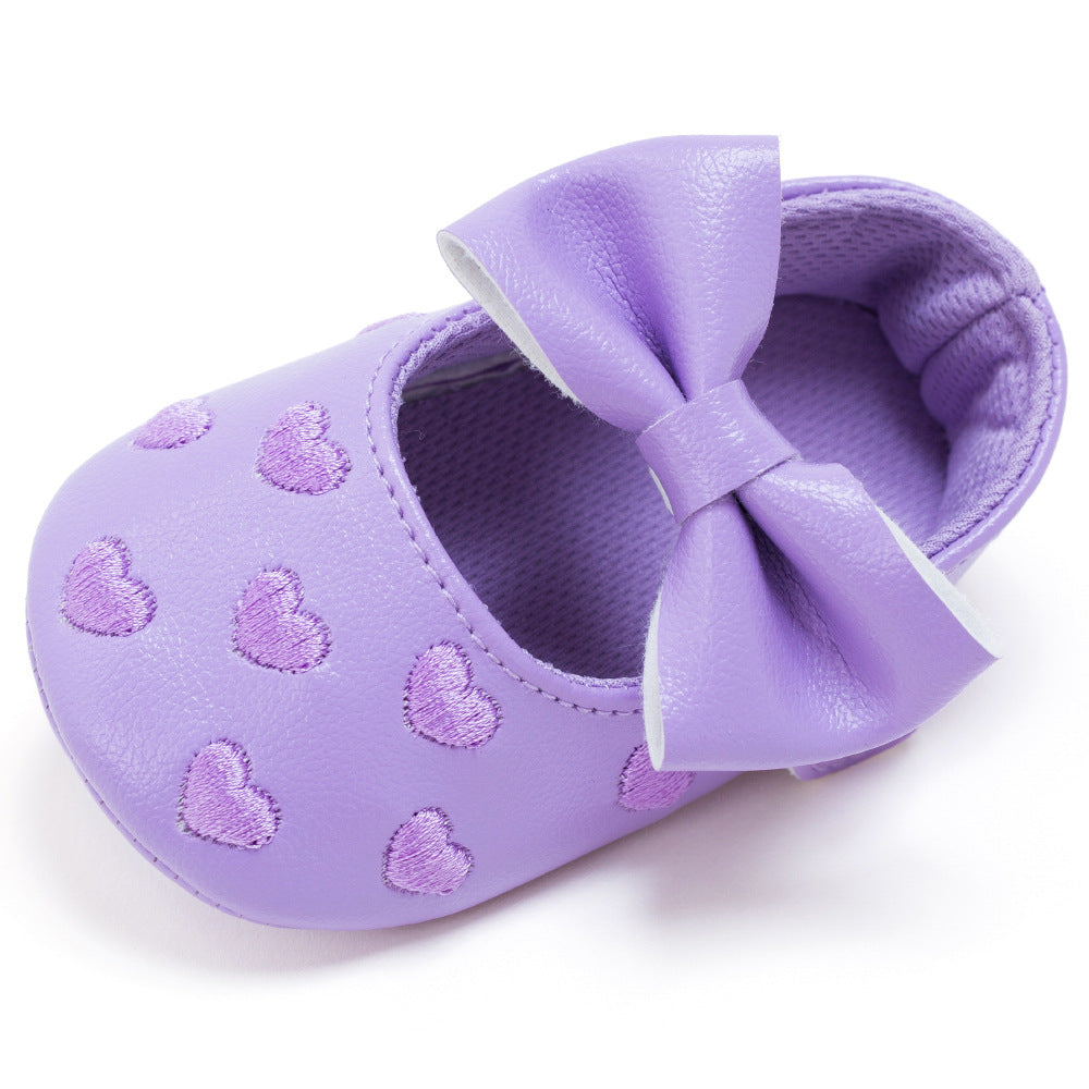 My0-1 love vieilles chaussures pour tout-petits, chaussures à nœud brodées au nom d'un bébé, chaussures d'intérieur à fond souple pour bébé