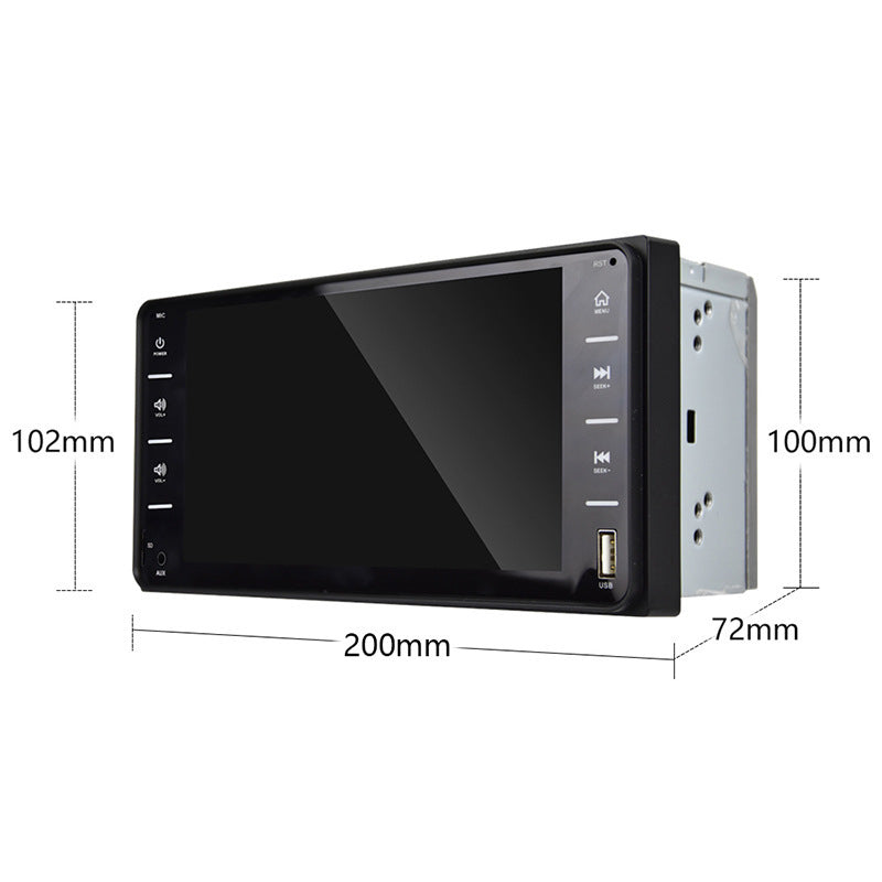Lecteur MP5 à double lingot de voiture, écran capacitif tactile AUX