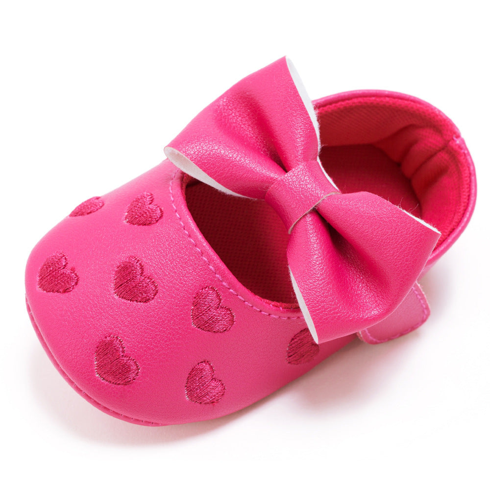 My0-1 love vieilles chaussures pour tout-petits, chaussures à nœud brodées au nom d'un bébé, chaussures d'intérieur à fond souple pour bébé