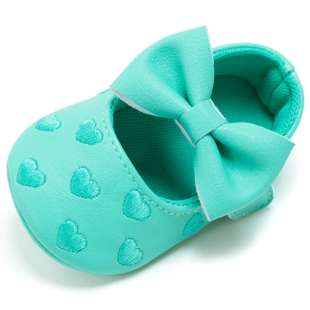 My0-1 love vieilles chaussures pour tout-petits, chaussures à nœud brodées au nom d'un bébé, chaussures d'intérieur à fond souple pour bébé