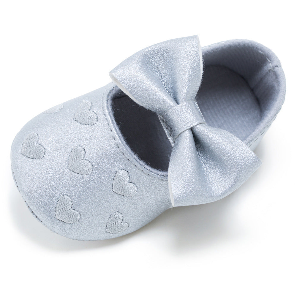 My0-1 love vieilles chaussures pour tout-petits, chaussures à nœud brodées au nom d'un bébé, chaussures d'intérieur à fond souple pour bébé