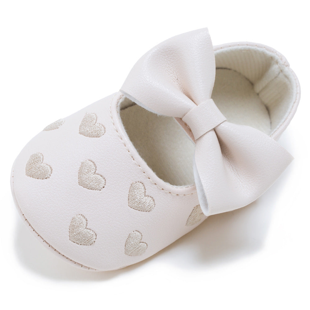 My0-1 love vieilles chaussures pour tout-petits, chaussures à nœud brodées au nom d'un bébé, chaussures d'intérieur à fond souple pour bébé