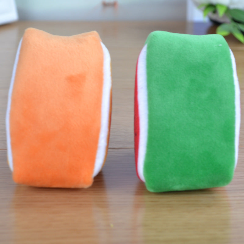 Cadeau créatif pour la journée des enfants, portefeuille en peluche solide Triangle Fruit zéro, sac à monnaie, sac à clés, sangle