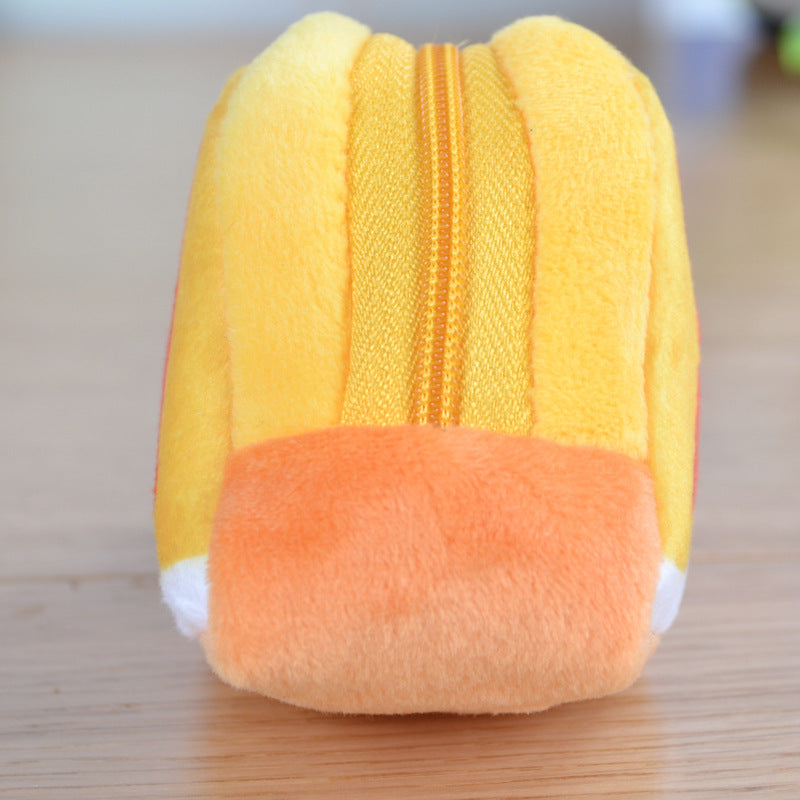 Cadeau créatif pour la journée des enfants, portefeuille en peluche solide Triangle Fruit zéro, sac à monnaie, sac à clés, sangle