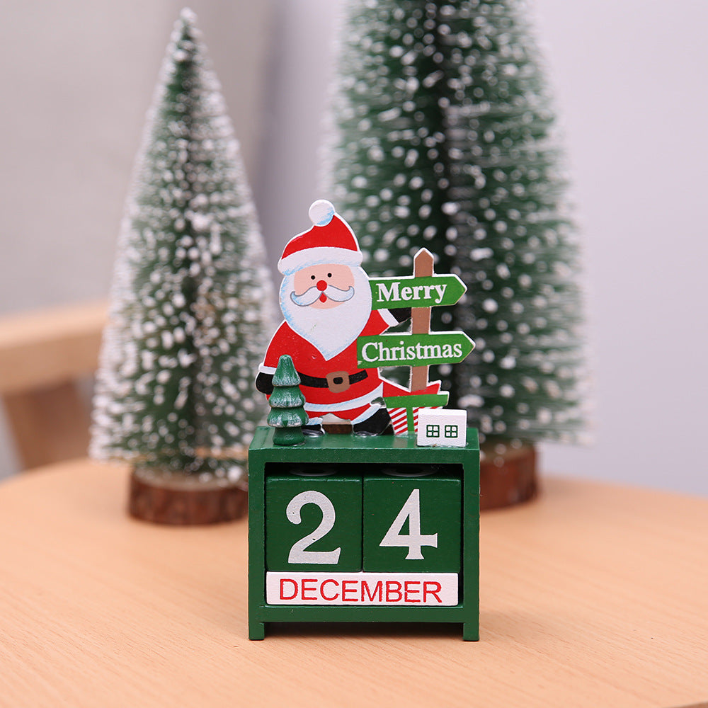 Décorations de calendrier en bois de Noël