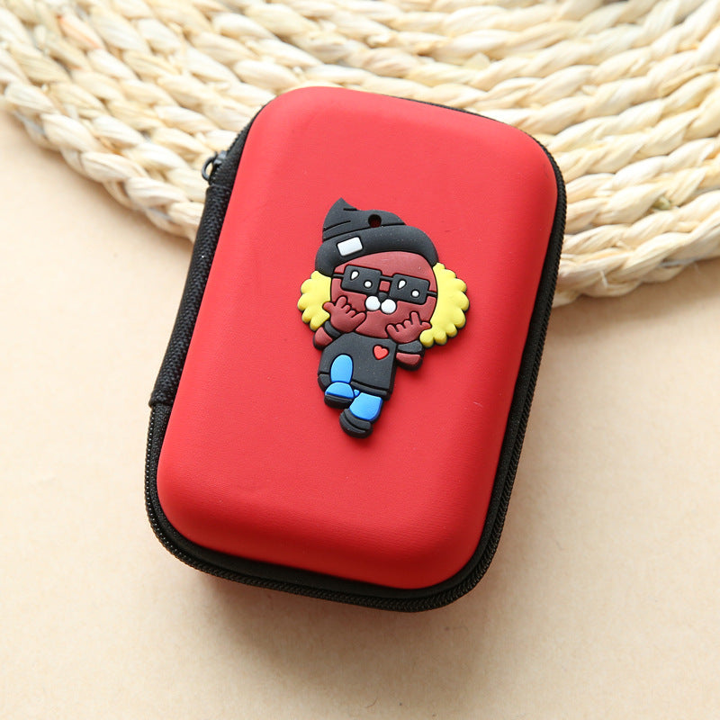 Vente directe nouveau mignon zéro portefeuille dessin animé écouteur collecteur chargeur boîte pièce de monnaie sac à main en gros 