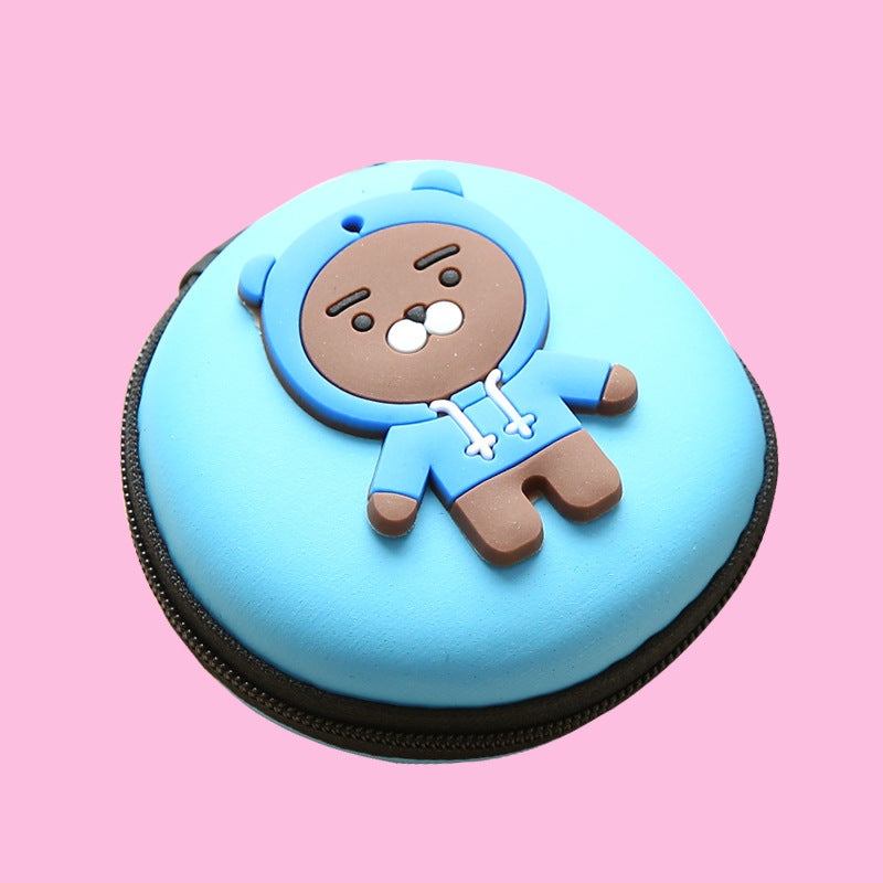 Vente directe nouveau mignon zéro portefeuille dessin animé écouteur collecteur chargeur boîte pièce de monnaie sac à main en gros 