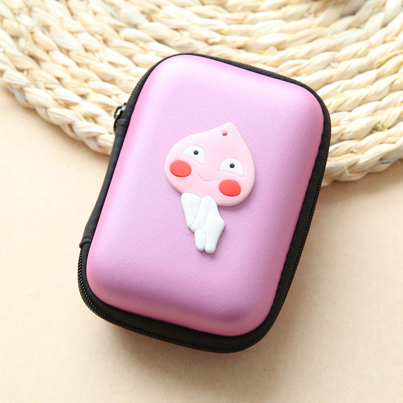 Vente directe nouveau mignon zéro portefeuille dessin animé écouteur collecteur chargeur boîte pièce de monnaie sac à main en gros 