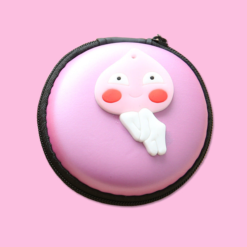 Vente directe nouveau mignon zéro portefeuille dessin animé écouteur collecteur chargeur boîte pièce de monnaie sac à main en gros 