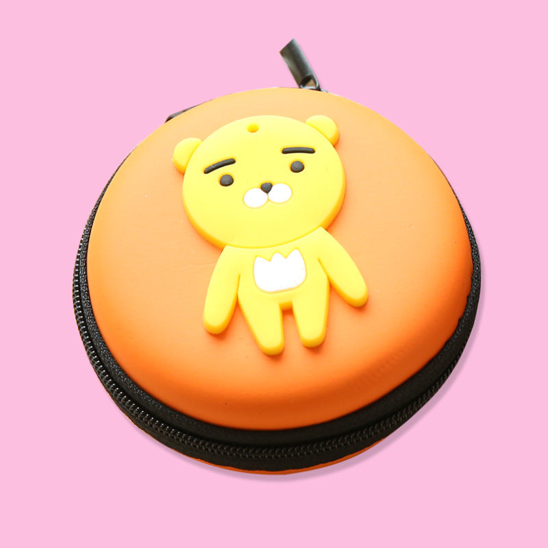 Vente directe nouveau mignon zéro portefeuille dessin animé écouteur collecteur chargeur boîte pièce de monnaie sac à main en gros 