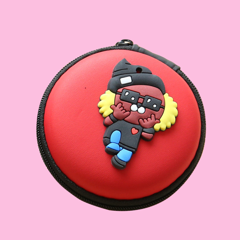 Vente directe nouveau mignon zéro portefeuille dessin animé écouteur collecteur chargeur boîte pièce de monnaie sac à main en gros 