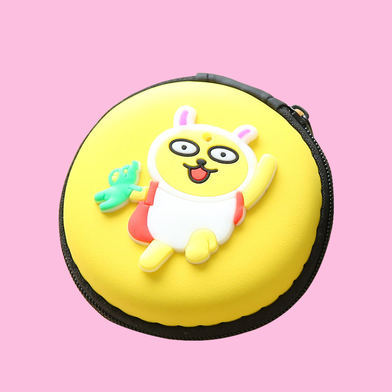 Vente directe nouveau mignon zéro portefeuille dessin animé écouteur collecteur chargeur boîte pièce de monnaie sac à main en gros 