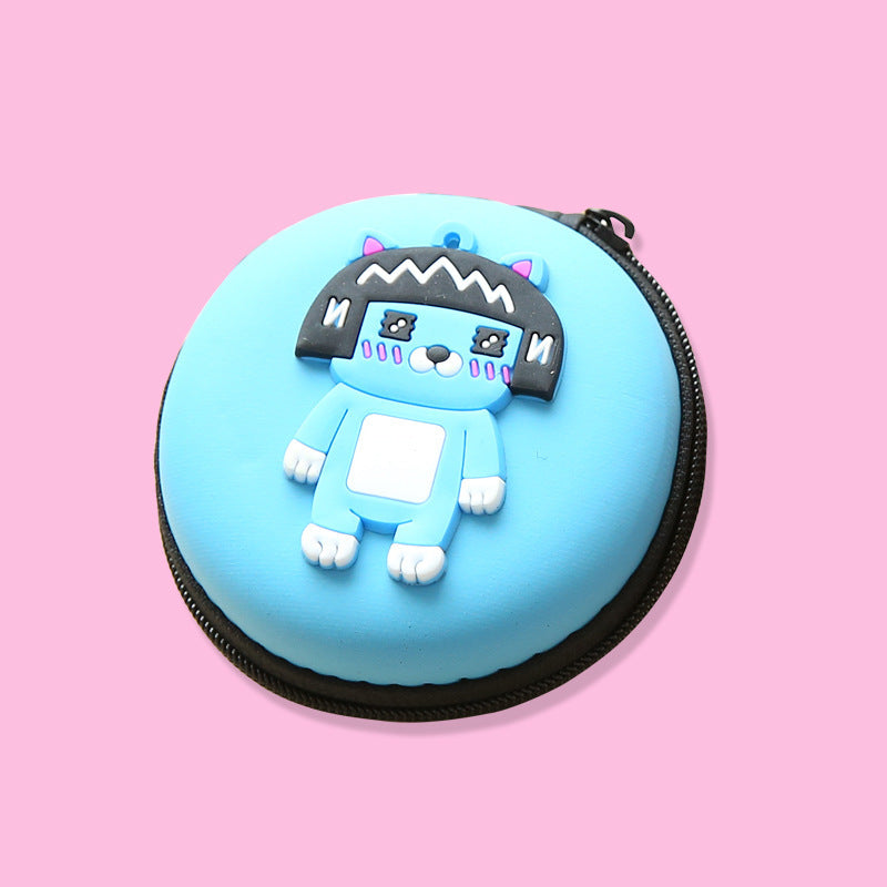 Vente directe nouveau mignon zéro portefeuille dessin animé écouteur collecteur chargeur boîte pièce de monnaie sac à main en gros 
