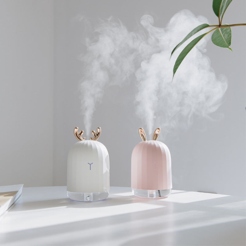 Mini humidificador portátil con carga USB, forma de ciervo
