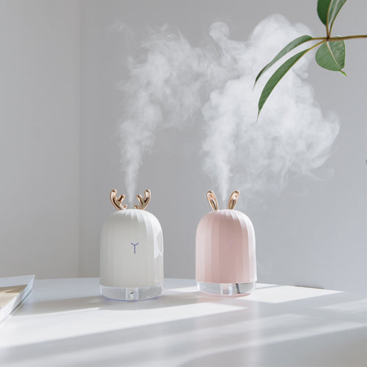 Mini humidificador portátil con carga USB, forma de ciervo