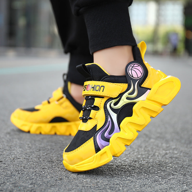 Zapatos deportivos de cuero para niños Zapatos para correr casuales