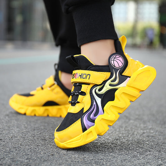 Zapatos deportivos de cuero para niños Zapatos para correr casuales