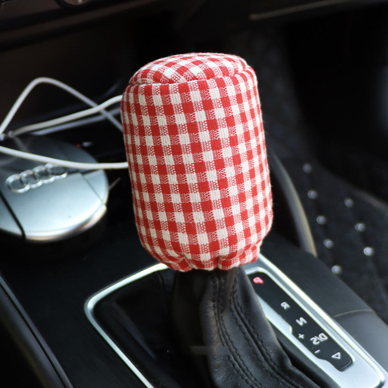 Cojín de asiento de coche Four Seasons a cuadros de lino