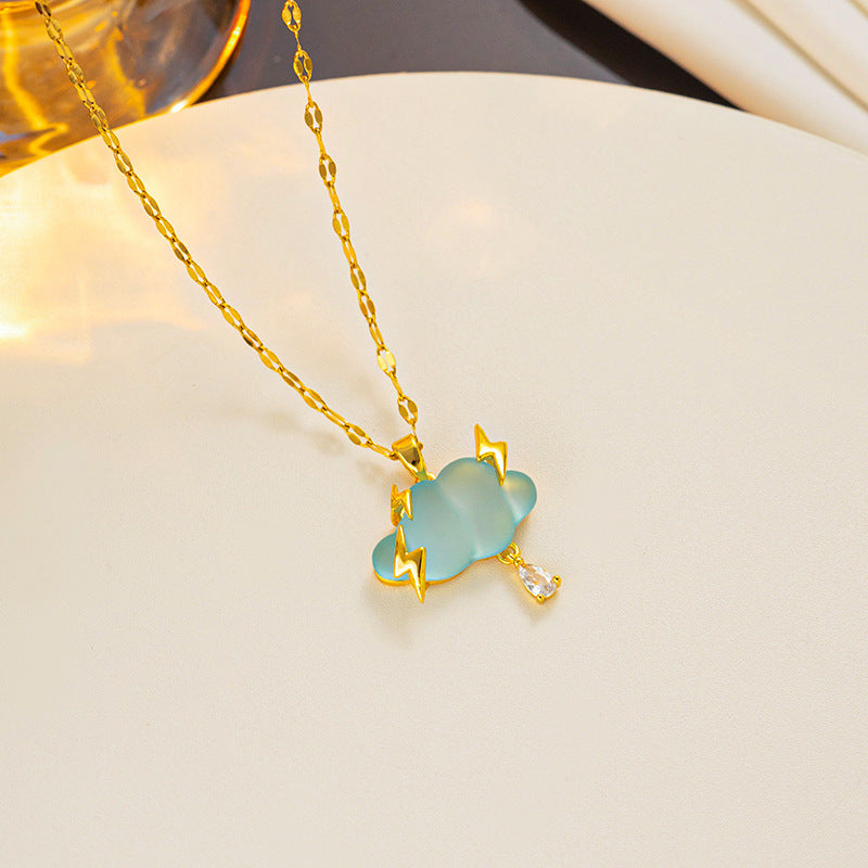 Collar Lightning Cloud para mujer con diseño de interés especial