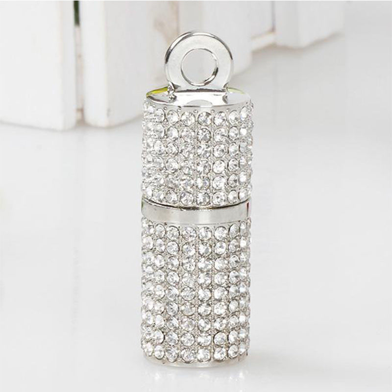Clé USB rouge à lèvres cylindre en cristal