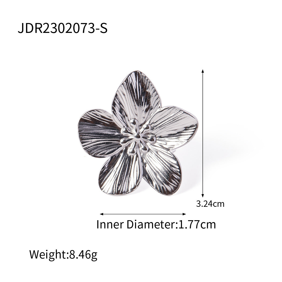Alina Silver Petal Ring