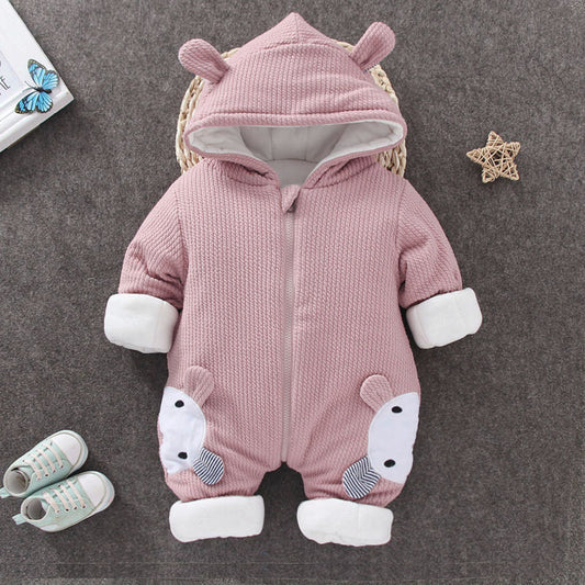 Manteau d'automne et d'hiver, combinaison pour bébé, vêtements pour nouveau-né, combinaison de neige pour garçon, barboteuse chaude, vestes en coton, vêtements de neige pour fille, body