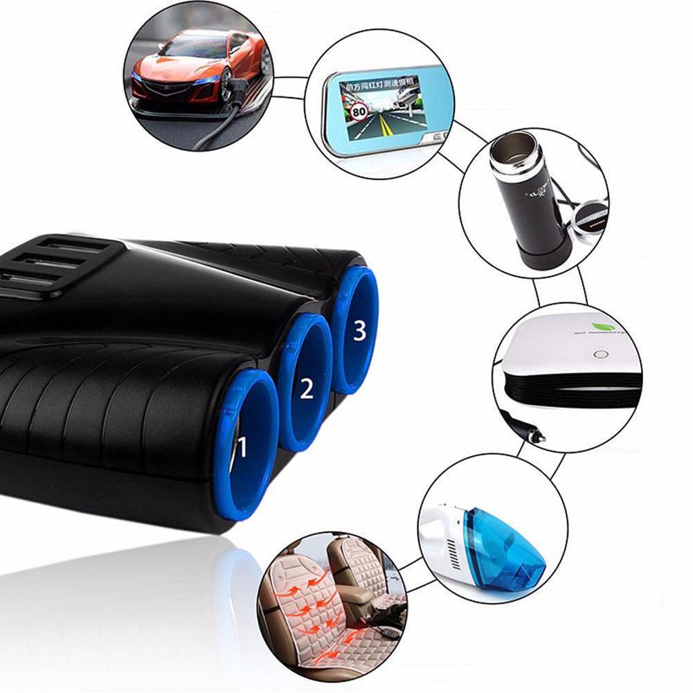 Encendedor de cigarrillos para coche, carga de teléfono móvil de alta potencia, USB Dual multifuncional, 120W