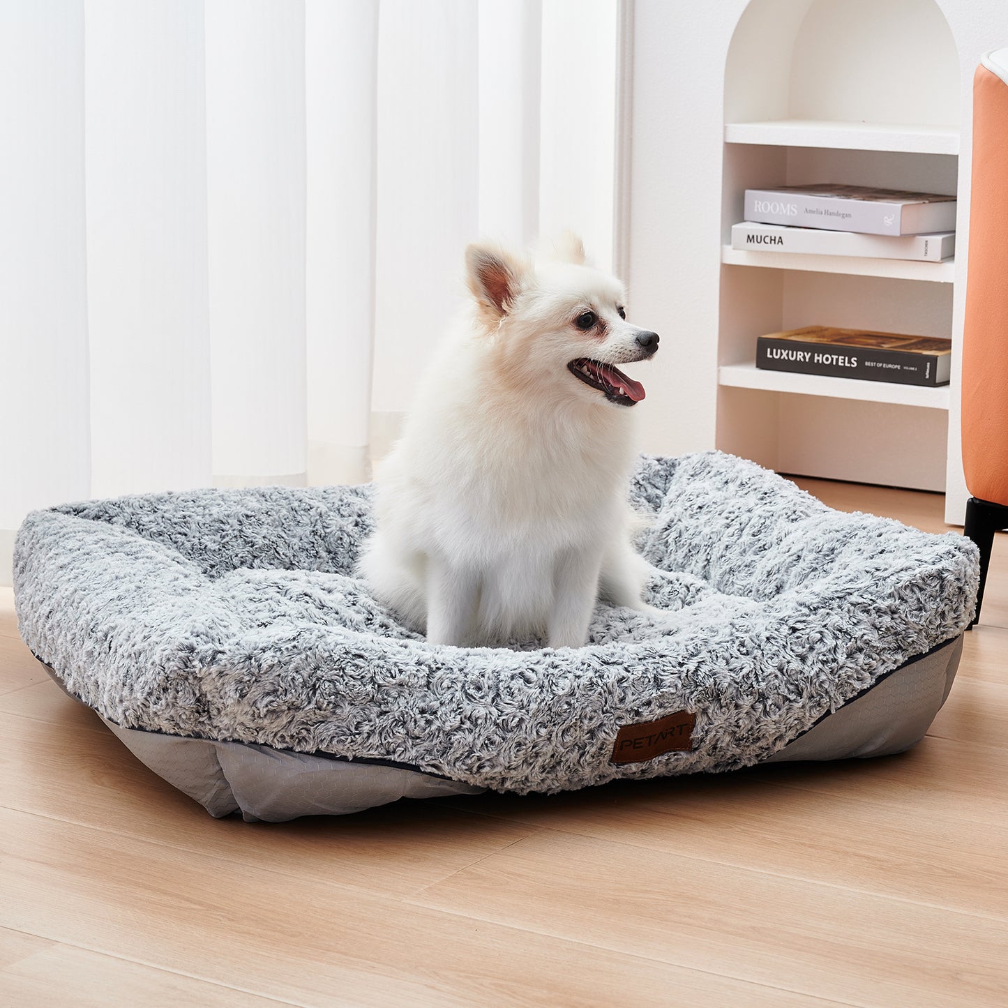 Lits en velours Rose tourbillon pour chiens de petite et moyenne taille, coussin amovible, canapé-lit apaisant pour chien, Anti-anxiété, lavable en Machine, pour chat 