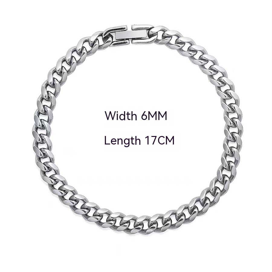Collier en acier titane résistant à la lumière avec chaîne à maillons cubains
