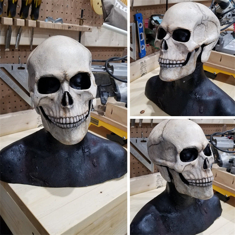 Masque de crâne complet, casque avec mâchoire mobile, squelette 3D, masque d'horreur, Costume de Cosplay pour adultes