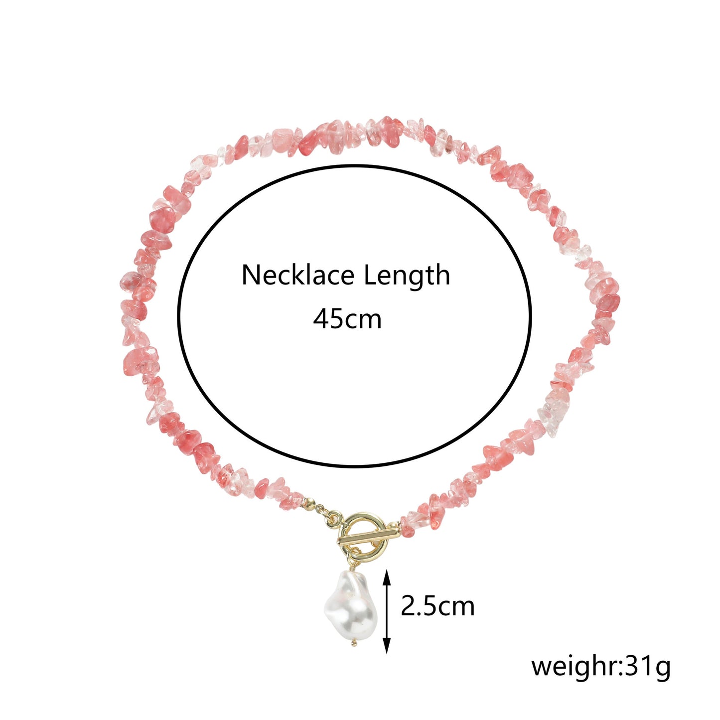 Collier bohème en pierre concassée colorée