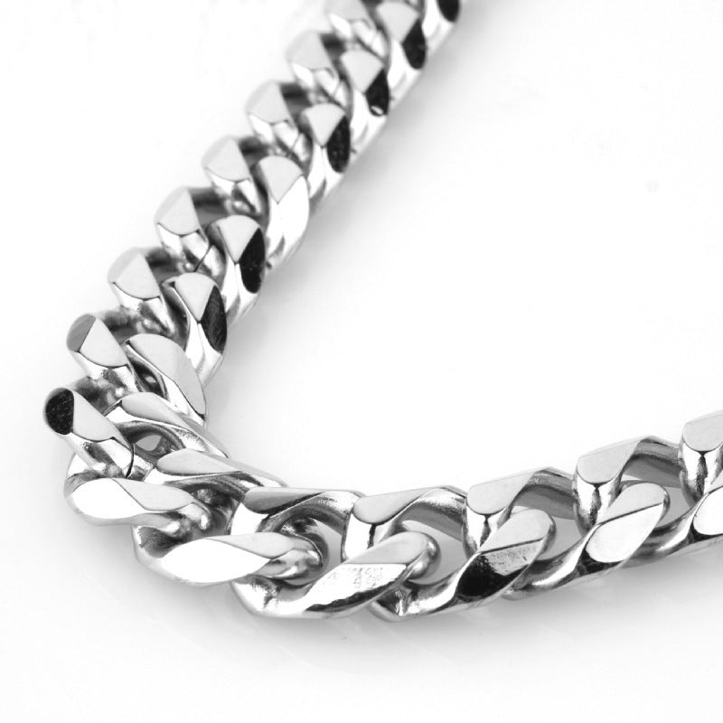 Bracelet couleur acier avec meulage à six faces Cuba