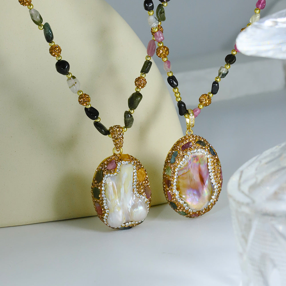 Freshwater Baroque Clavicle Chain Female